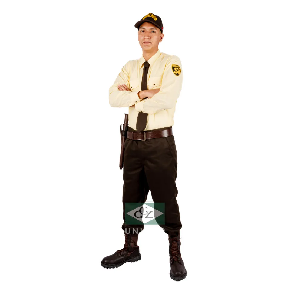 Uniforme de Servicio de Seguridad Marrón Completo
